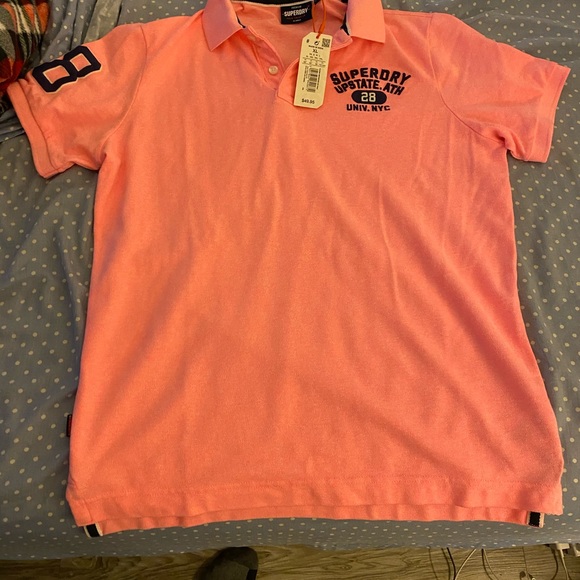 Pink Super Dry Polo Shirt, Size XL - Picture 2 of 5